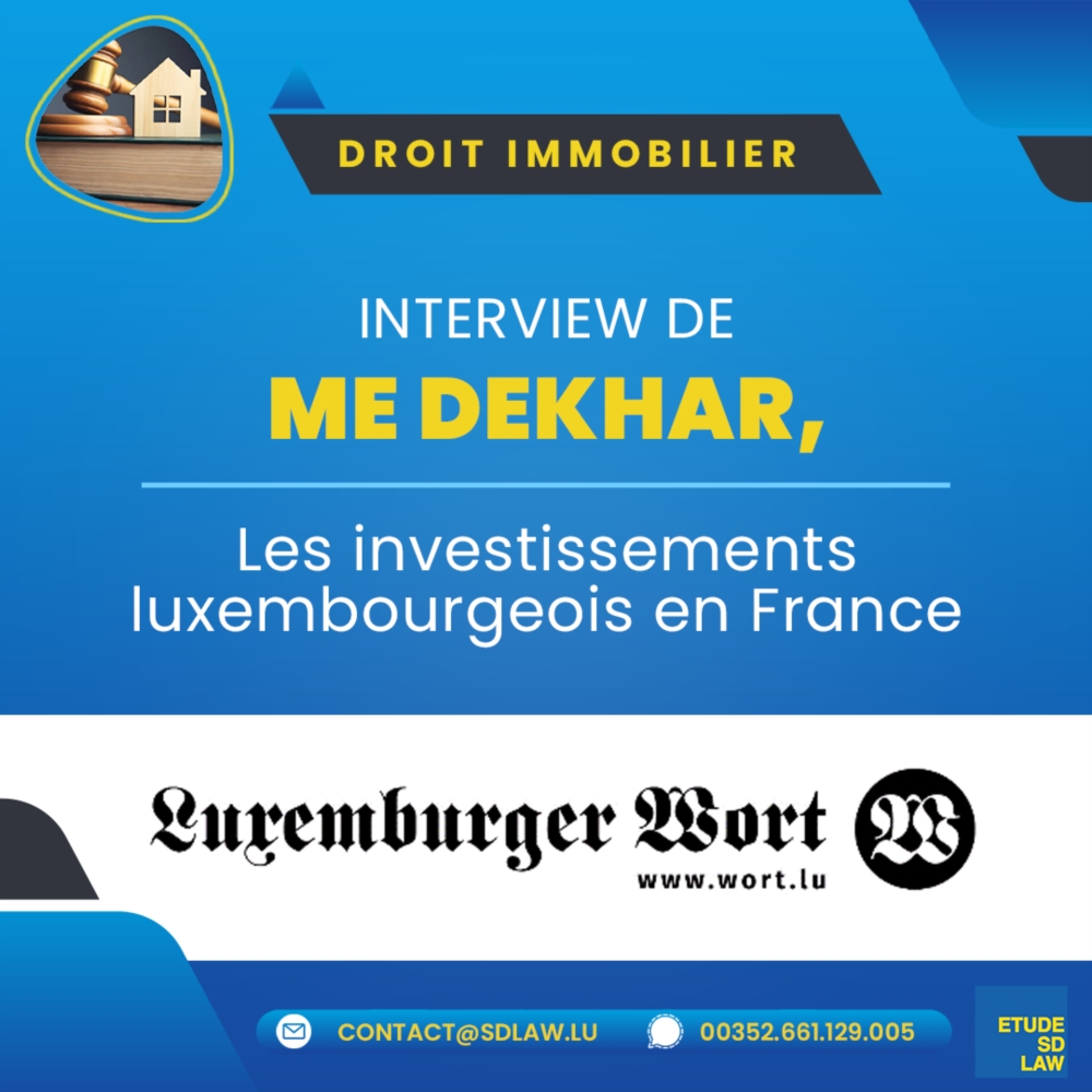 REAL ESTATE: LUXEMBOURG INVESTMENTS IN FRANCE