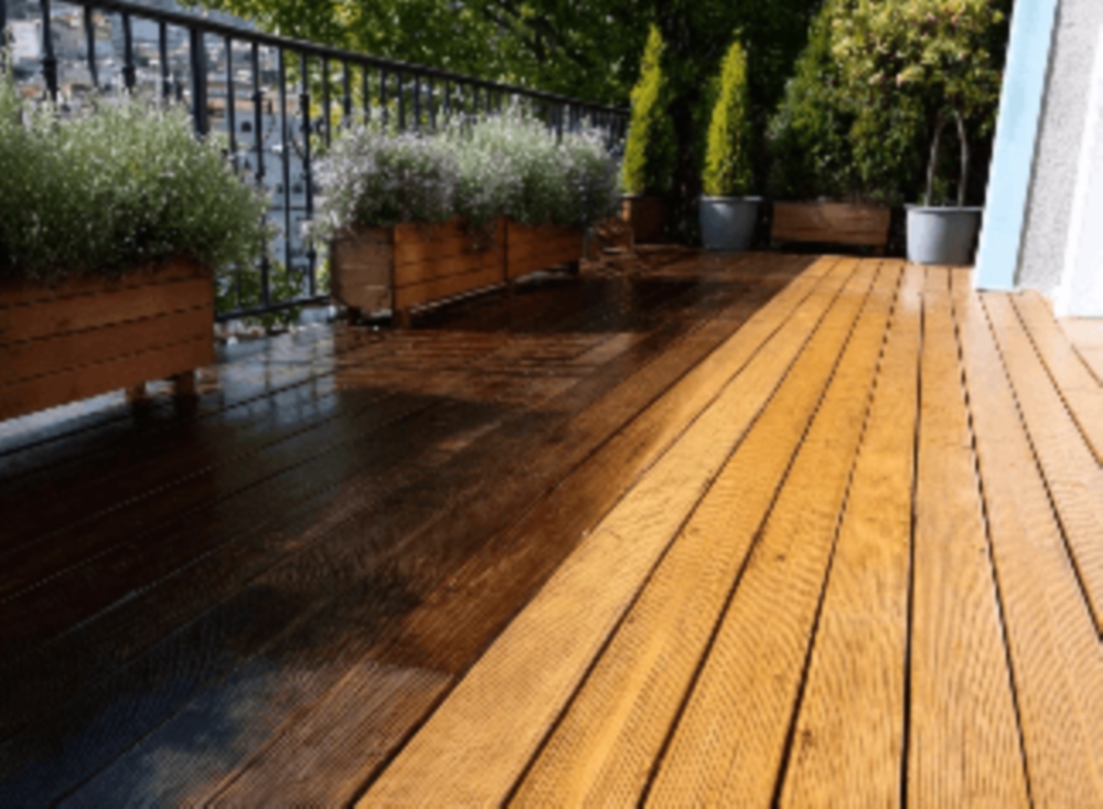 Traitement de terrasses en boois