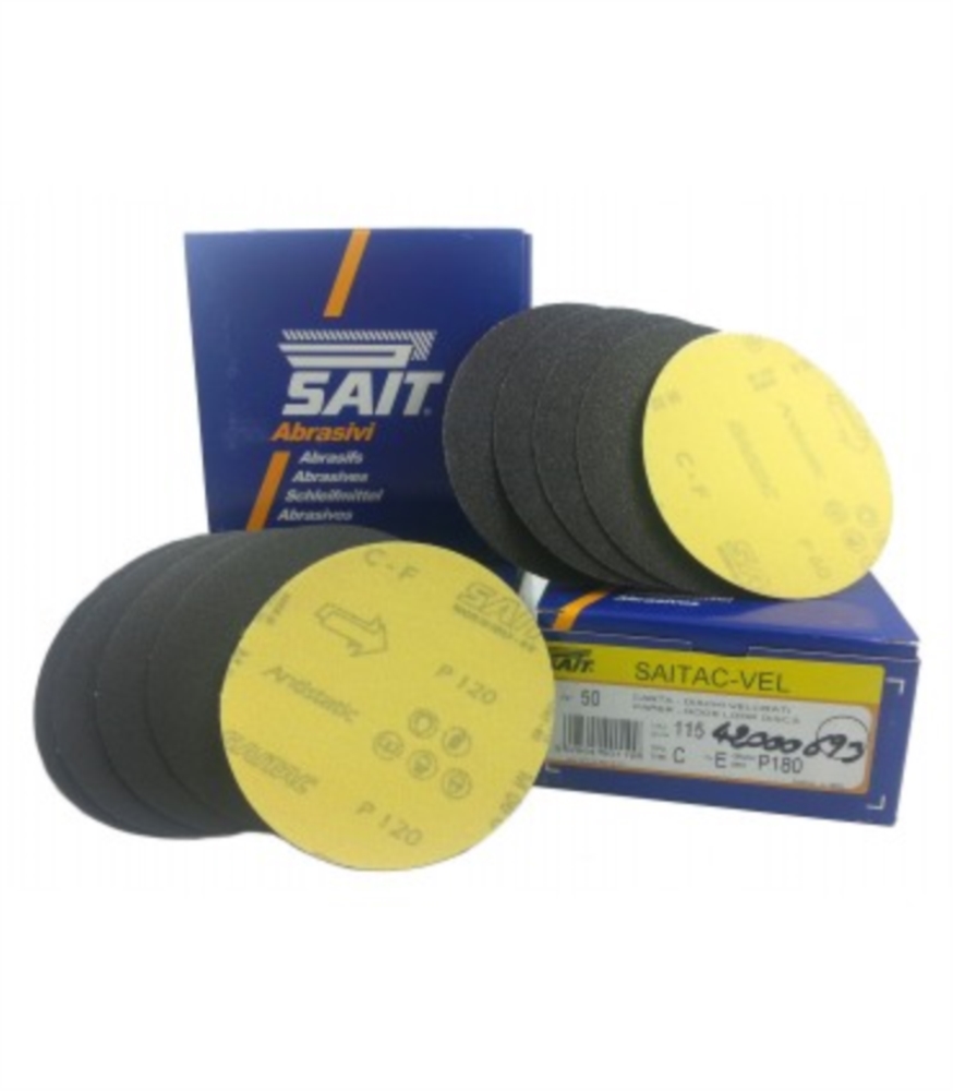 Disques Abrasifs Velcro sans trou - d. 115 mm 
