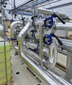 Travaux de calorifuge sur canalisation Biogaz