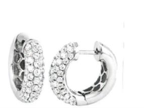 Boucles d'oreilles créoles serties brillant
