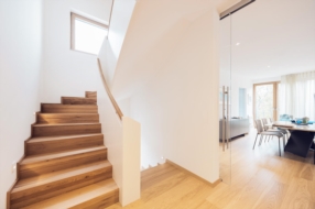 Wooden steps for concrete staircases