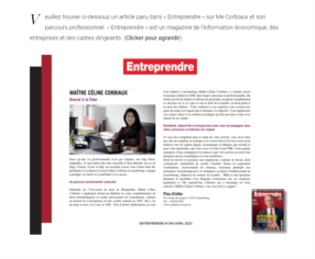 Article magazine "Entreprendre"