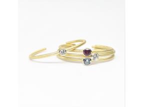 Braceltes or 18kt, différentes pierres précieuses au choix.