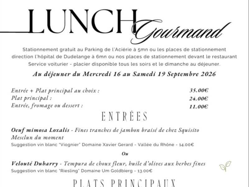 Lunch Gourmand