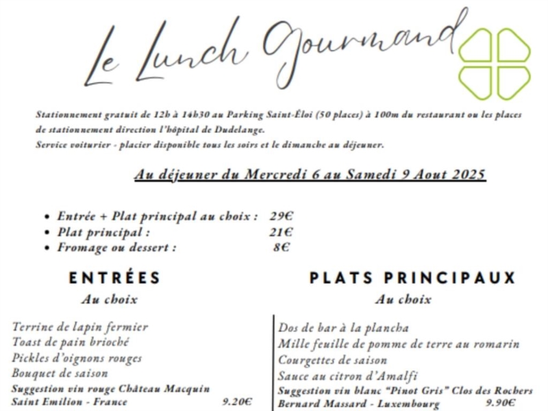 Lunch Gourmand