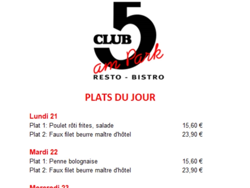 Plats du Jour