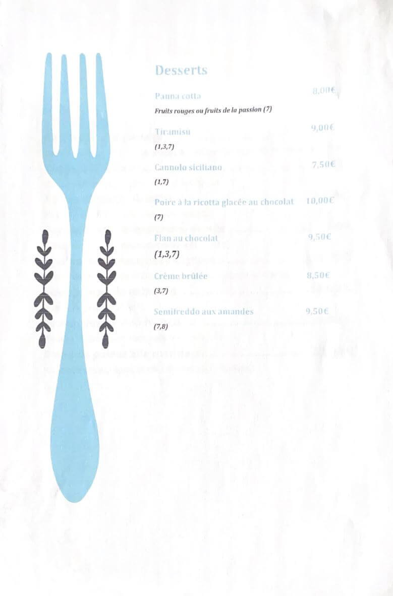 Menu Carte  2