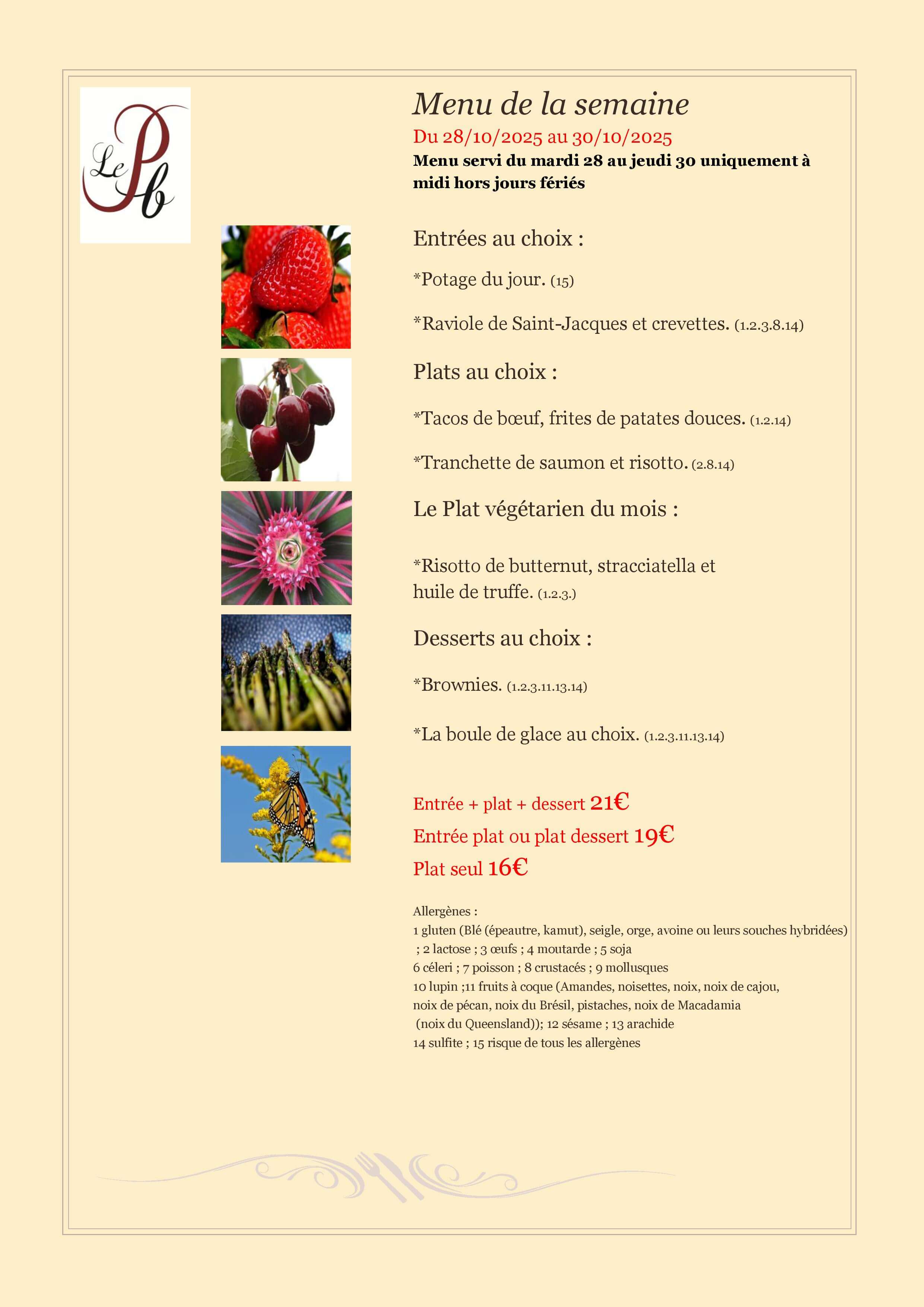 menu de la semaine du 28/10 au 30/10 1