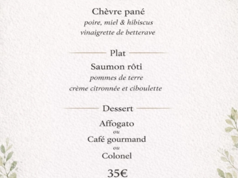 Menu de la semaine du 07 mars au 14 mars