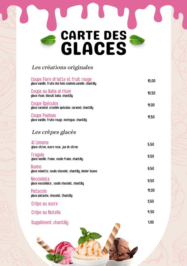 Carte des Glaces 2